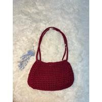 ราคา กระเป๋าสะพายข้างไหมพรม แฮนด์เมค นะจ้ะๆ แหนมพวงกุญแจแมงกะพรุน (48154896815)