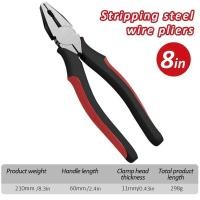 ราคา DELIXI ELECTRIC 8-inch Wire Pliers Chrome Vanadium Steel Wire Cutters Wire Twisting Pliers Iron Wire Pointed Nose Flat P (40918215827)