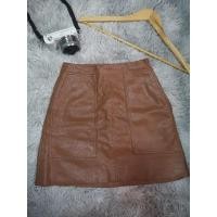 ราคา กระโปรงหนังสีน้ำตาล H&M มือ2 (size s)​ (24276642338)
