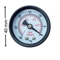 ราคา แวคคั่มเกจ เกจวัดสูญญากาศ (Vacuum Gauge) หน้าปัด 40 มม. -30inHg/-1bar เกลียวออกหลัง BSP 1/8"(1หุน) (44257355522)