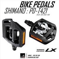 ราคา บันไดจักรยานทัวร์ริ่งแบบ 2 หน้า SHIMANO : PD-T421 TREKING & TOURING BIKE PEDAL (24003051137)