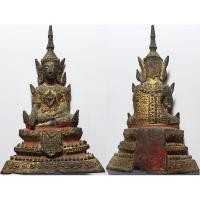 ราคา 3656 พระบูชา สมัยรัตนโกสินทร์ เนื้อทองเหลือง อุดดินไทย ปิดทองแท้ หน้าตัก 1.8 นิ้ว ฐานกว้าง 3.2 ซ.ม. สูง 5 ซ.ม. (27285622637)