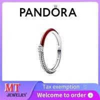 ราคา ขายร้อน100% S925เงินสเตอร์ลิงคู่สุภาพสตรี Pandora เครื่องประดับ DIY Pandora ME pavé & Red dual Ring 192528c01 (26236634432)