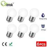 ราคา หลอดไฟ LED E27 1W 2W 3W G45 PC พลาสติก 220V สีขาวอบอุ่น ประหยัดพลังงาน 6 แพ็ค (23671254784)