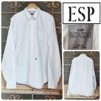 ราคา ESP เสื้อเชิ้ตสีขาวแขนยาวแบรนด์เนมมือสองแท้ 100% (3209712017)
