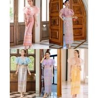 ราคา ทักก่อนสั่งผ้าถุงไหมเทียม จีบหน้านาง แบบกึ่งสำเร็จรูป Freesize Lovecode (10310070424)