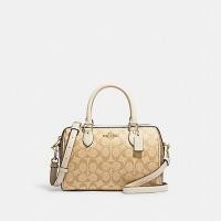 ราคา MeBrandOutlet Coach ROWAN SATCHEL IN BLOCKED SIGNATURE CANVAS (COACH CH486)งานแท้% งานหิ้วจาก Shop & Outlet USA (23756569699)