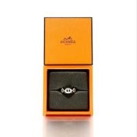ราคา Used Like New HERMES" Chaine d' Ancre Enchînée Silver Ring PM ( Silver 92.5 ) " Ring Size 48 (28354436199)