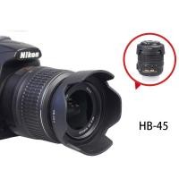 ราคา Bizoe HB-45 เลนส์ฮู้ดกล้อง อุปกรณ์เสริม สําหรับ Nikon AF-S 18-55 VR D3300 D3200 D3100 D3000 D5000 D5100 D5200 D5300 52 มม. (19044177303)