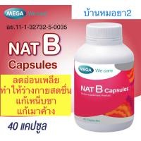 ราคา Mega Nat B เมก้า แนทบี มัลติบี ลดอ่อนเพลีย 40เม็ด (43467087028)