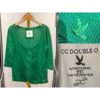 ราคา CC-OO เสื้อคลุมคาร์ดิแกนสีเขียว แท้100% (40415767785)