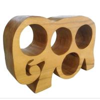 ราคา ที่วางขวดไวน์ 4 ช่อง ชั้นวางขวดไวน์แบบนอน ที่เก็บขวด 4 ช่อง แกะสลักรูปร่างช้างไทย  ยาว 14 * สูง 10 นิ้ว เป็นไม้ (27252127784)