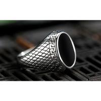 ราคา แหวนผู้ชาย Onlysda Onyx Punk Rock Smooth 316L Stainless Steel (43755752255)
