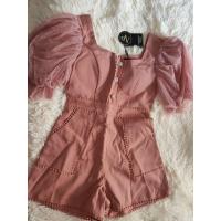 ราคา จั๊มสีชมพู แขนชีฟอง งานป้าย Nannapat สินค้าพร้อมส่ง (22020293209)