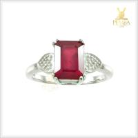 ราคา แหวนทับทิมแท้ สีแดงสวยงาม ทรงสี่เหลี่ยม มีสไตล์ แหวนพลอยแท้ (4177651782)