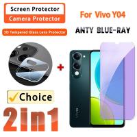 ราคา 2 IN 1 Anti Blueฟิล์มVivo Y04 กระจกนิรภัยสําหรับVivo Y03t Y03 Y19s Y19 Pro Y18e Y18 Y18t Y18i 5G 4G 3Dฟิล์มแก้วเลนส์Anti-Bluelightป้องกันหน้าจอ (48754674644)