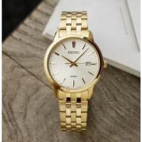 ราคา นาฬิกา Seiko Quartz รุ่น SUR264P1 นาฬิกาข้อมือผู้ชาย สายแสตนเลสสีทอง หน้าปัดขาว สวยหรู ของแท้ 100% ประกันศูนย์ไทย 1ปีเต็ม (21975074518)