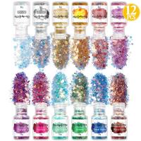 ราคา 12ขวดชุดแต่งเล็บเลื่อมGlitterผงFairy Eyeยาทาเล็บกาวGlitter Glitterผงเล็บอุปกรณ์เสริมตกแต่งเล็บ (49756070045)
