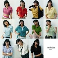 ราคา ส่งต่อเสื้อโปโลไหมพรมรุ่น Kiko Knitted Tops ของแบรนด์ maison KEEPS ราคาใน Shop 990.- (42855488404)