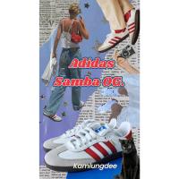 ราคา รองเท้า Adidas Samba OG ของแท้ สีขาว-แดง size 7.5US (25.5CM) (23582354363)
