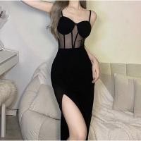 ราคา [READY]ETHEL COUTURE - Bona Sideslit Tube Dress / Womens Party Insuice Midi Dress Side slit Tube Tank Black (23344182550)