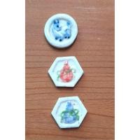 ราคา เบี้ยปี้โรงบ่อน  ชุด 3 เบี้ย เบี้ยปี้กระเบื้องโรงบ่อนโบราณ (41901909071)