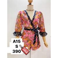 ราคา งานป้าย Peony ไซส์ S จั้มสูทขาสั้นแขนสามส่วนมีสายผูกเอวทรงสวยใส่ออกมาน่ารักๆค่ะ (14616499826)