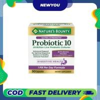 ราคา วิตามิน Nature's Bounty Ultra Strength Probiotic 10, Digestive Health and Immune Support, 30 เม็ด (25707746203)