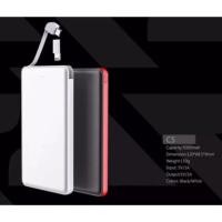 ราคา แบตเตอร์รี่สำรอง ชาร์จไว สุดแกร่ง รับประกัน 1 ปี มี 2 สี ดำ// ขาว Alpha-X C5 Powerbank 5000mah + usb charger cable (968167509)