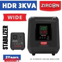 ราคา New Stabilizer HDR-Wide 3000VA ZIRCON รองรับช่วงแรงดันได้กว้างขึ้น กันไฟตกไฟเกิน(ไม่สำรองไฟตอนไฟดับ) (42126105641)