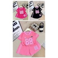 ราคา ชุดกีฬา พิมพ์ลายเบอร์ 88 สําหรับเด็กผู้หญิง ขนาด 9-44กิโลกรัม ผ้าคอตตอนนิ่ม โปร่งสบาย (26181077894)