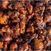 ราคา น้ำพริกเผาผัดกากหมู ครึ่งกิโลกรัม (กากหมูแยกกับตัวน้ำพริก) (42465999985)