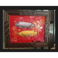 ราคา กรอบรูป ปลาคราฟปลามงคล ผ้ากำมะยี่ กรอบไม้สักเก่า (16583693693)