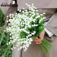 ราคา MUNDAUN 1 ชิ้นดอกลิลลี่ประดิษฐ์, กระดิ่งสมจริง Orchid Valley Bunch ดอกไม้, แฟชั่น DIY วัสดุดอกไม้พลาสติก 35 ซม. ดอกไม้ประดิษฐ์ของขวัญวันวาเลนไทน์ (48955272284)