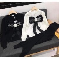 ราคา ชุดเซ็ท เสื้อและกางเกงขายาว ไหมพรมหนานุ่ม (23154446445)