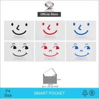 ราคา โฟลเดอร์พลาสติกปุ่ม TOMEX F4 (Folio) / โฟลเดอร์พลาสติก / Smart Pocket SMILE Motif เนื้อหา 3 ชิ้น (24545690460)