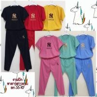 ราคา ชุดเซทขายาวสาวอวบสกรีนลาย (2709265012)