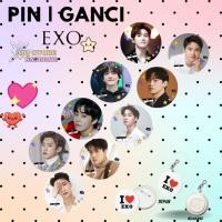 ราคา EXO Pin Glossy The Icon Exo Cute | พินกระเป๋าKpop Exo (52956176580)