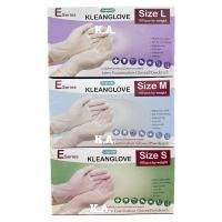 ราคา ถุงมือยางทางการแพทย์ KLEANGLOVE คลีนโกรฟ มีแป้ง Size S M L กล่องละ100ชิ้น (27070601757)