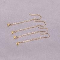 ราคา ต่างหูมุกทองคำบริสุทธิ์ 18K อุปกรณ์ DIY ที่เกี่ยวหู 750 สีโรสโกลด์สีทองมรกตหูขี้ผึ้ง ตะขอที่ว่างเปล่าของแท้ (7889411357)