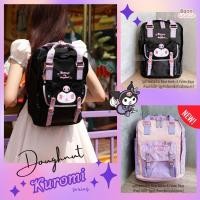 ราคา [New‼️ พร้อมส่ง] กระเป๋าเป้ Doughnut Macaroon x Kuromi Series Backpack (25060189136)