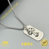ราคา High-end Chrome Heart Pedant Cross 925 Silver-Plated Chain fullbox - Chrome Heart Store (25936567366)
