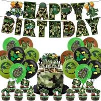 ราคา ทหาร ลายพราง ปาร์ตี้บอลลูนชุดสีเขียวกองทัพธีมวันเกิดตกแต่งสําหรับเด็กผู้ชายแบนเนอร์ลูกโป่งท็อปเปอร์ (53304656294)