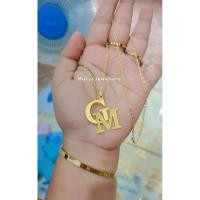 ราคา สร้อยคอเริ่มต้น / สร้อยคอเริ่มต้น 2 ตัวอักษร / สร้อยคอตัวอักษรสามารถขอตัวอักษรได้ตามต้องการ (52501478696)