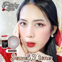 ราคา คอนแทคเลนส์ รุ่น Jewel 3Tone สี Gray / Brown (0.00) (22054770525)