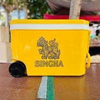 ราคา กระติกสิงห์ 45 ลิตร มีล้อลาก มีที่ระบายน้ำ singha 45 L (29809338908)