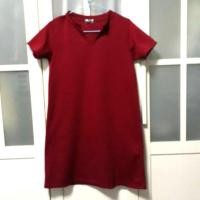 ราคา เดรสทรงตรง สีแดงเลือดนก (5919579678)