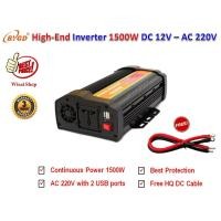 ราคา BYGD Hi-End อินเวอร์เตอร์ Inverter ขนาด 1500W แปลงไฟแบตเตอรี่ DC 12V เป็น AC 220V (834184701)