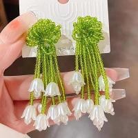 ราคา Top Sale Handmade Beaded Dangle Earrings For Women Accessories Stud Earring Flower Shape Pendients New In Earings Gifts (41525684801)