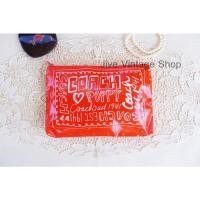 ราคา กระเป๋าเครื่องสำอางค์ผ้าเคลือบ COACH POPPY กระเป๋าอเนกประสงค์ // จิปาถะ สภาพดี สะอาด จากตู้ญี่ปุ่น (17033897238)